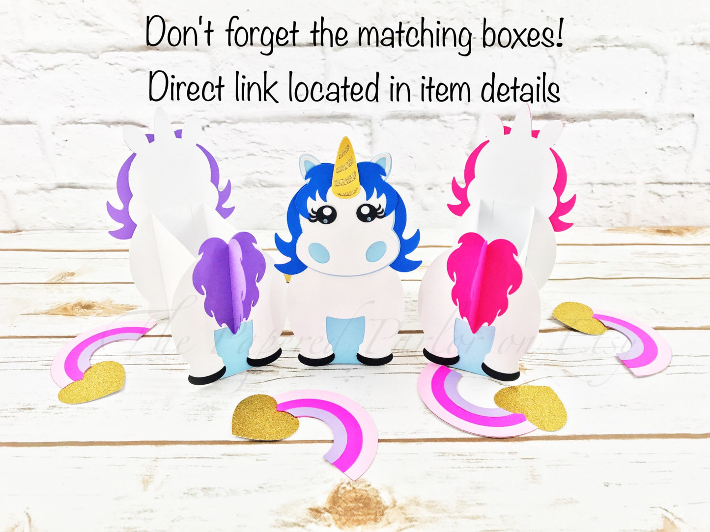 unicorn hug gift card holder: rainbows & stars