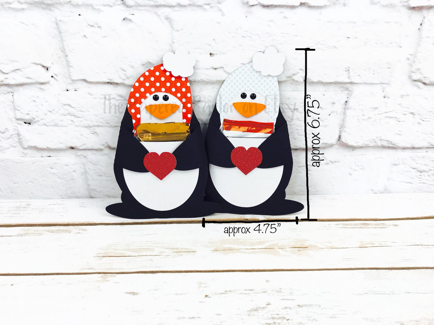 penguin gift card, candy holder
