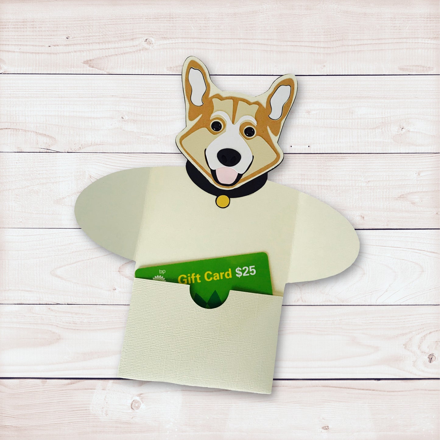 corgi gift card holder: dog lover keepsake
