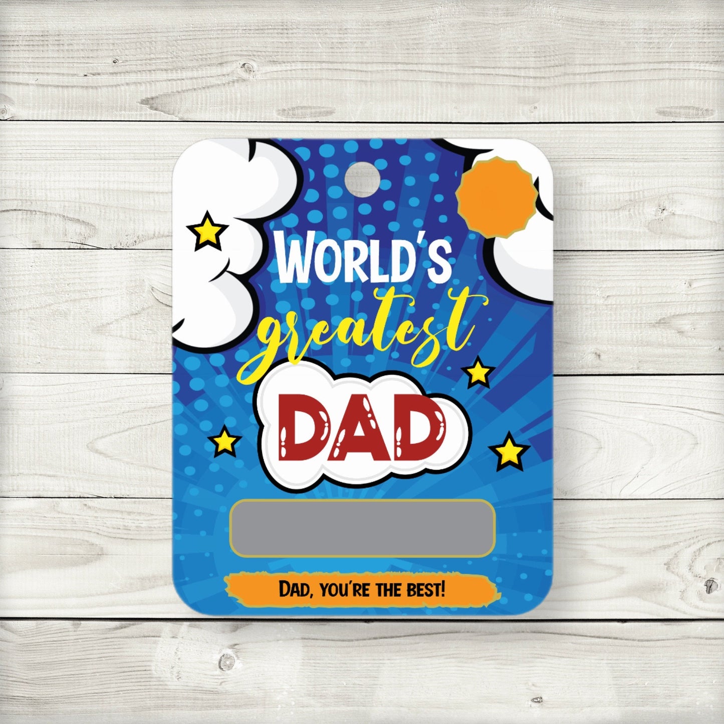 superhero comic father’s day money card holder