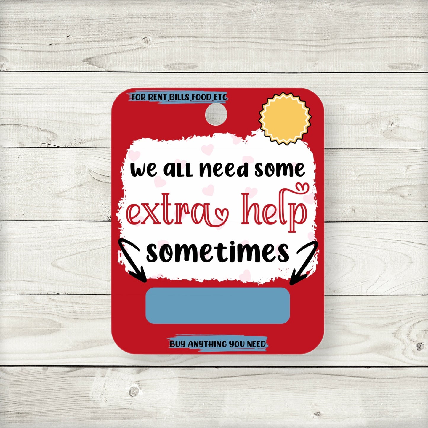 emergency funds money card holders