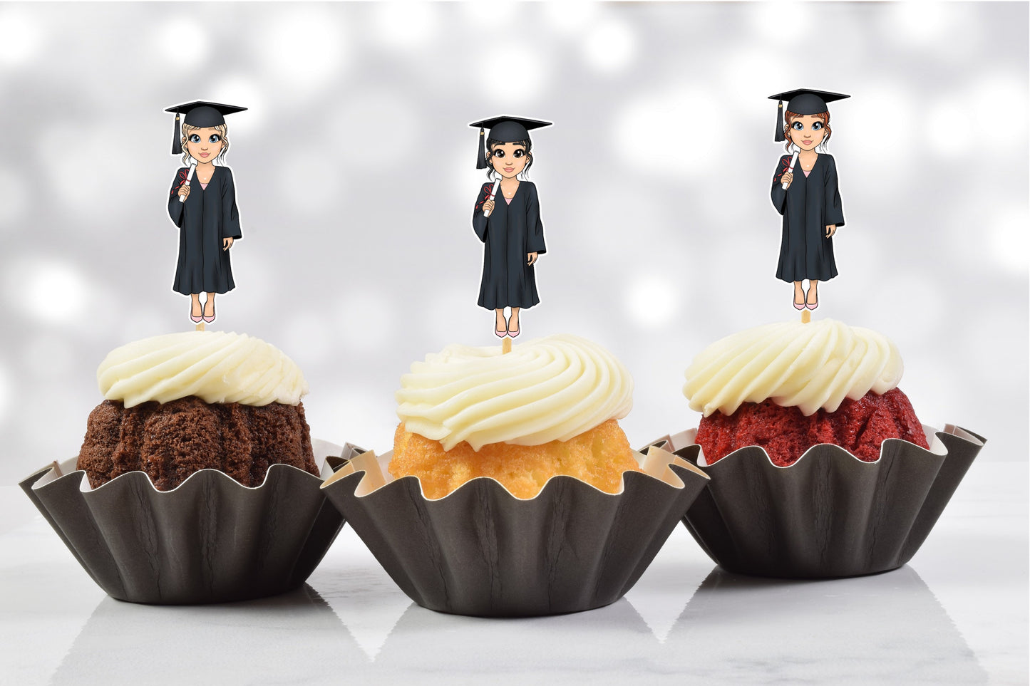 2023 graduation cupcake toppers: party decorations, set of 12