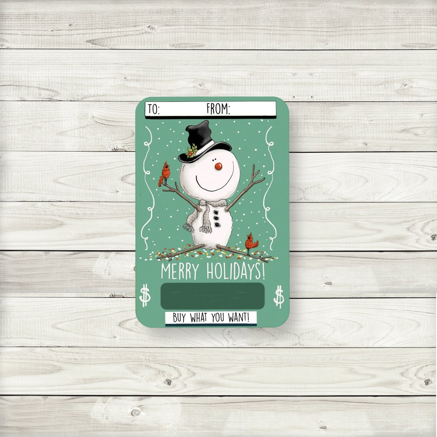 christmas snowman money card holder: funny cash gift cards
