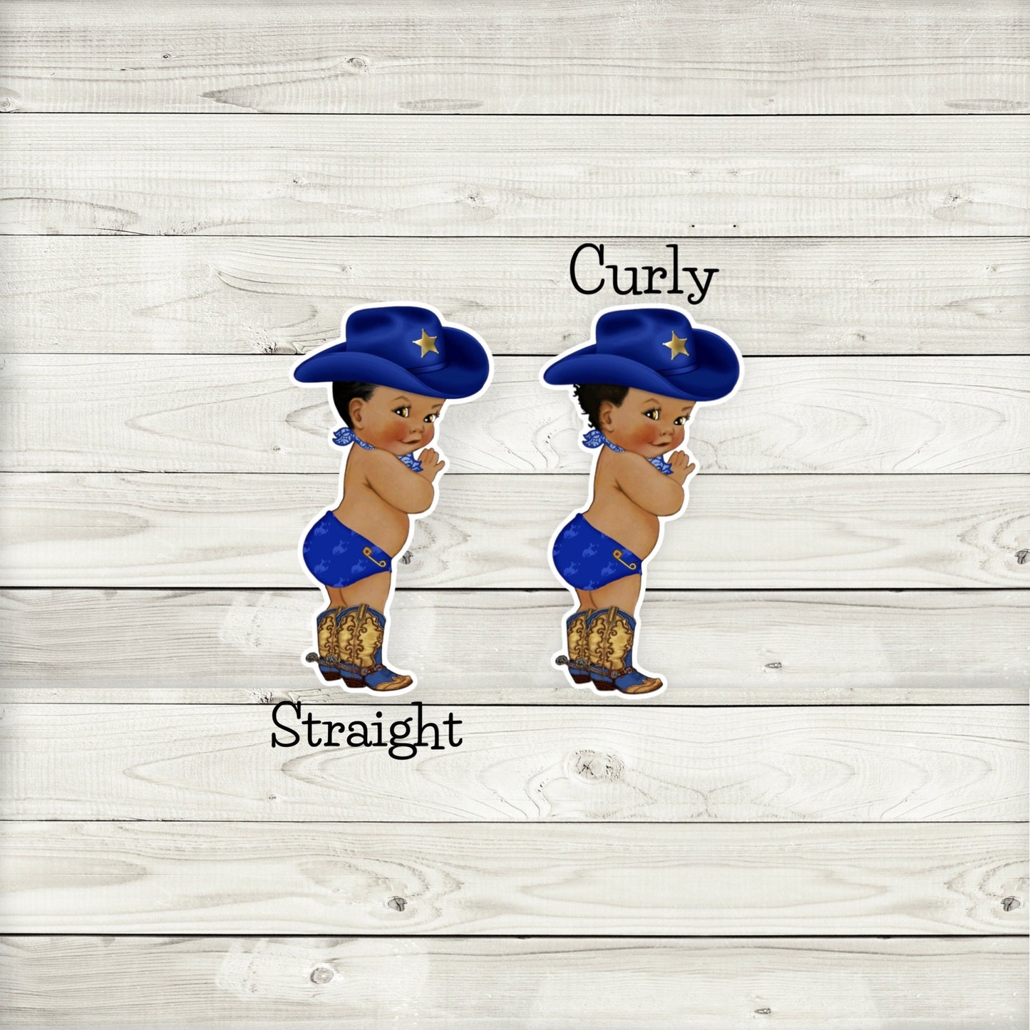 cowboy baby shower cupcake toppers (set of 12)