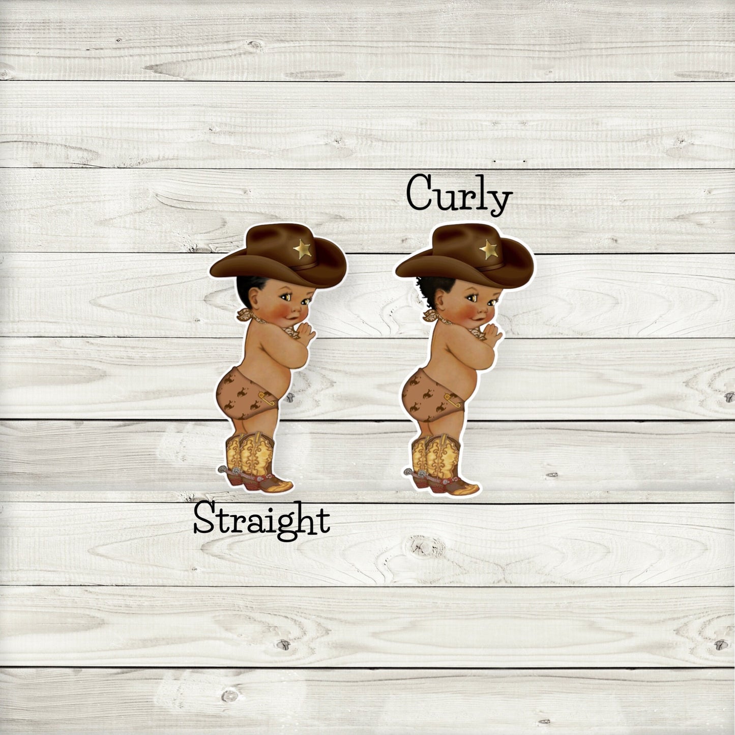 cowboy baby shower cupcake toppers (set of 12)