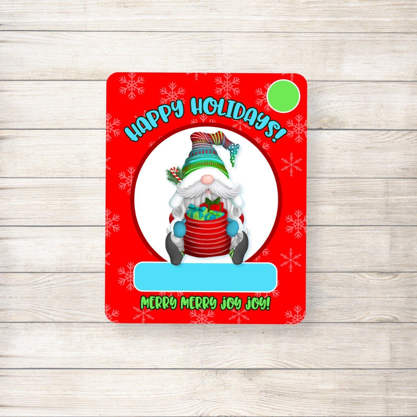 gnome christmas money gift card holders