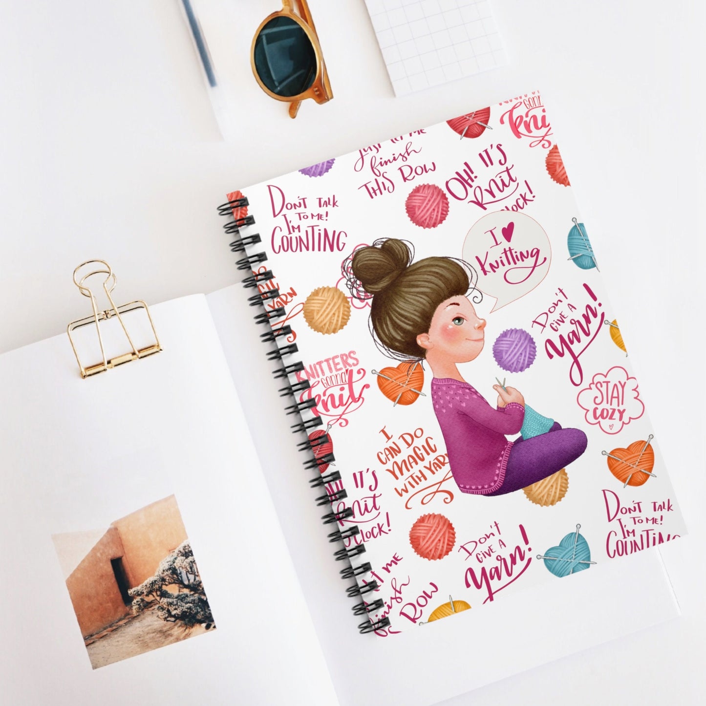 knit lover notebook journal - brunette