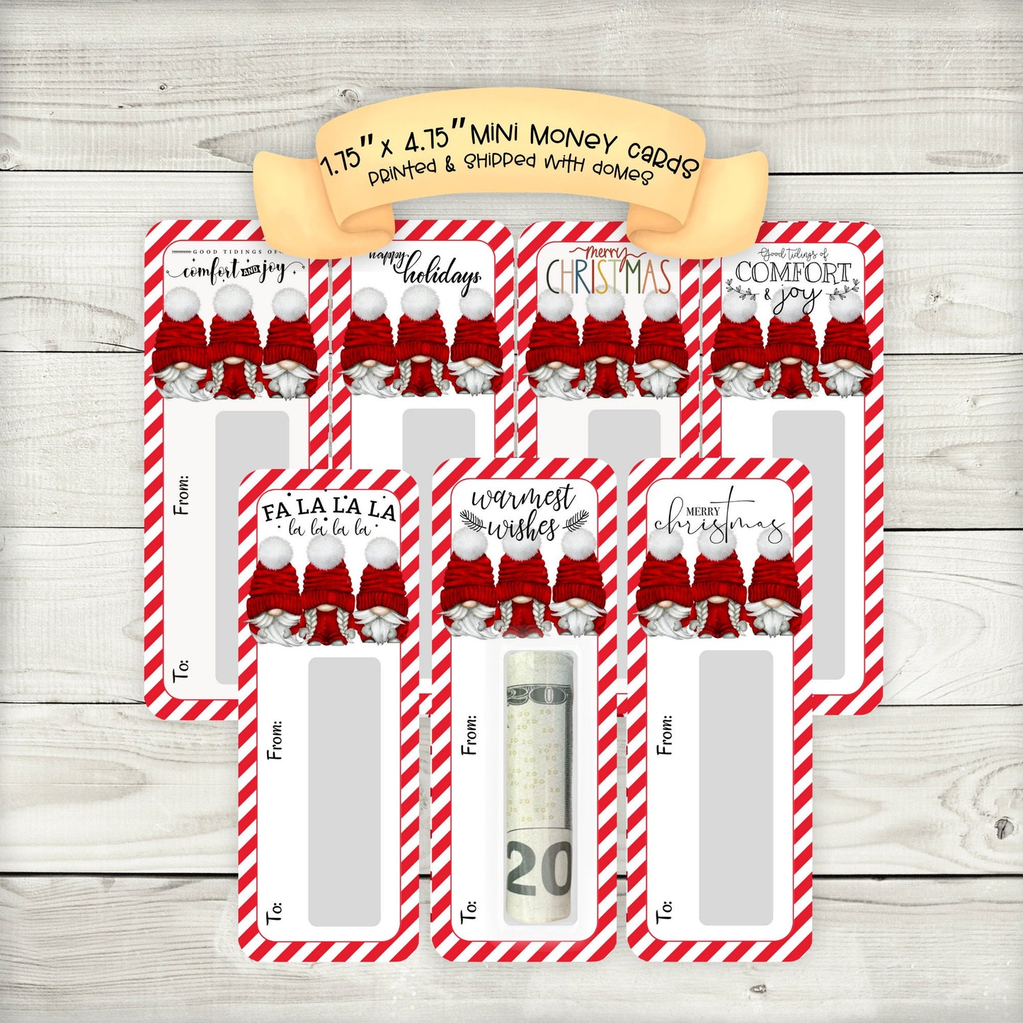 christmas gnome money card holder: red sweater weather gift