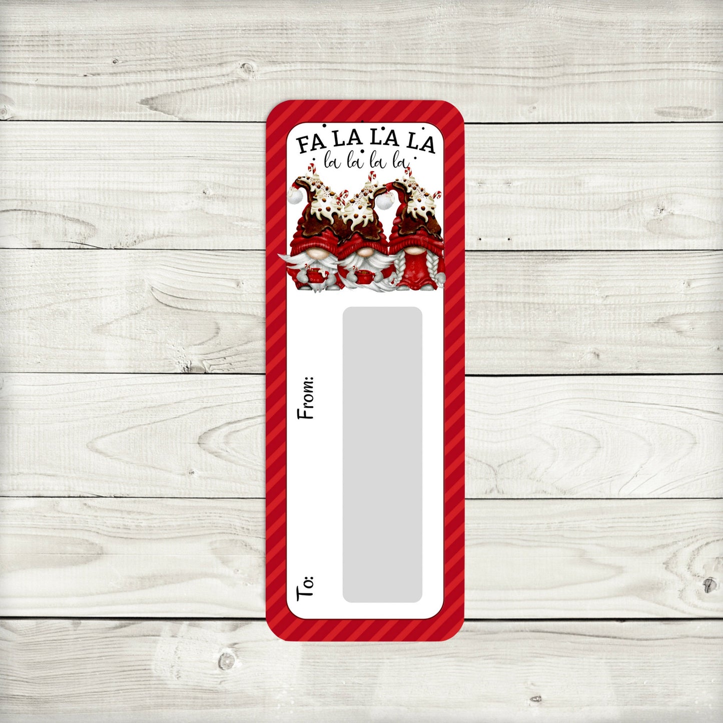 hot chocolate gnome mini money card - cozy christmas cash holder gift idea