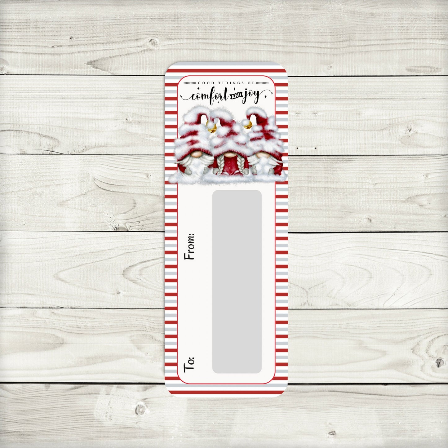 snowy gnome christmas money card holder