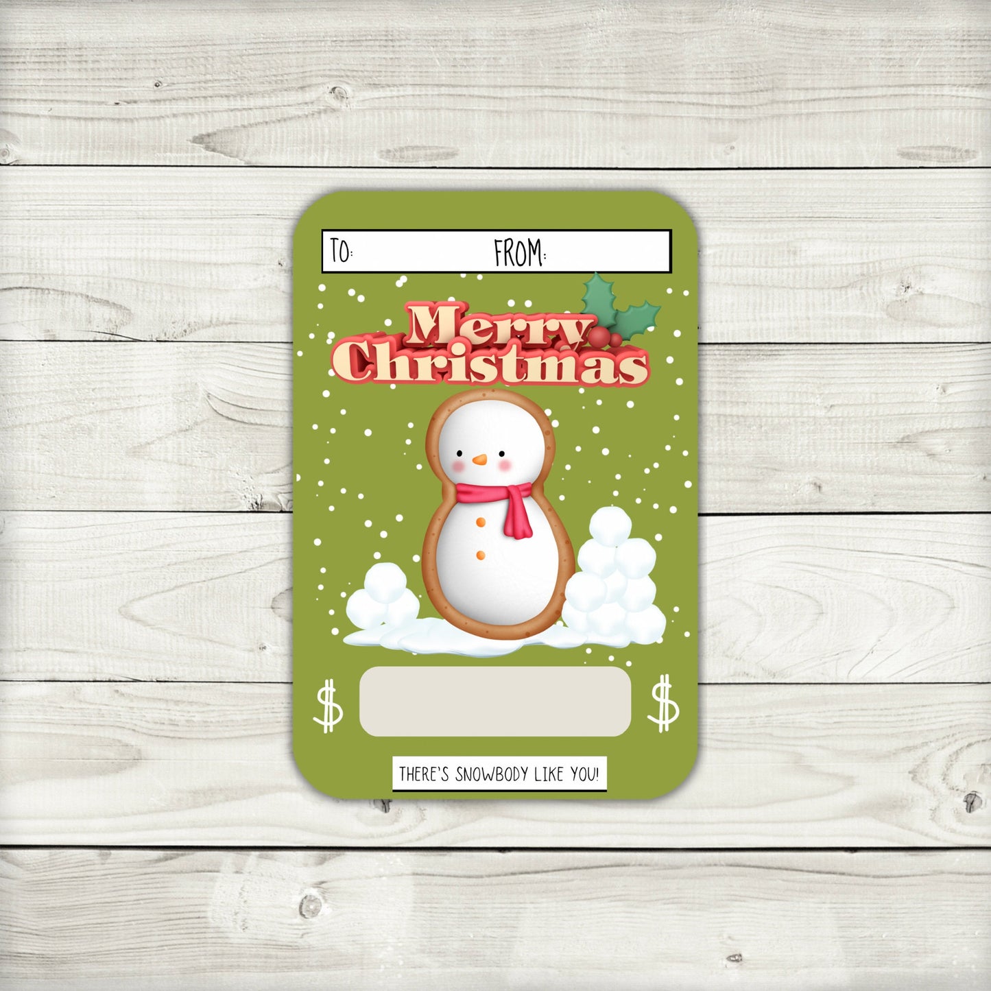 christmas cookie money card holder: holiday cash gift