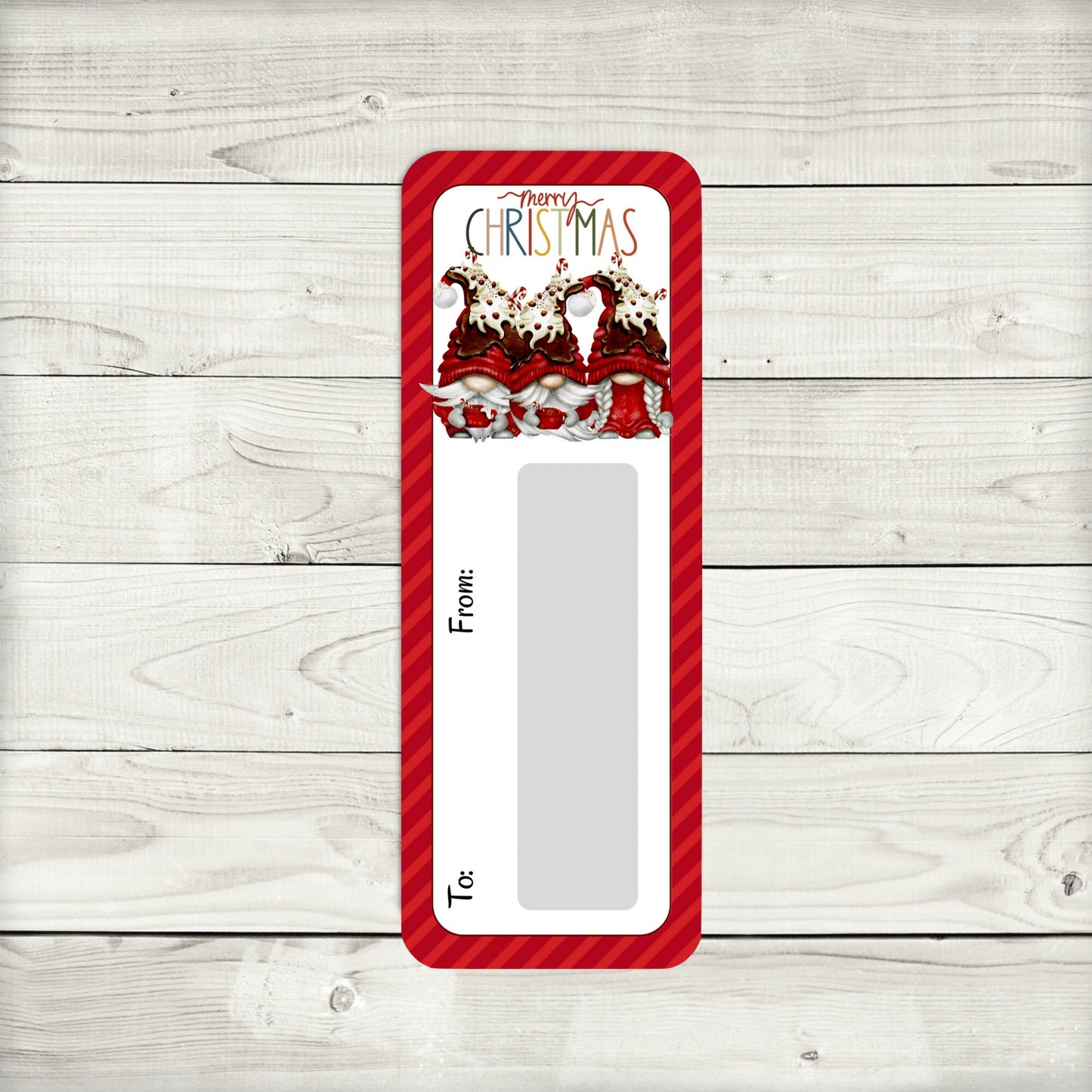 hot chocolate gnome mini money card - cozy christmas cash holder gift idea