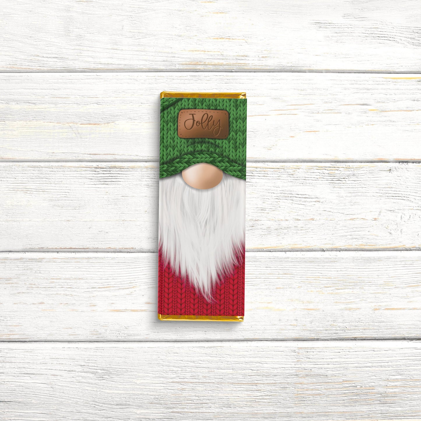 christmas gnome chocolate bar wrappers: festive holiday favors