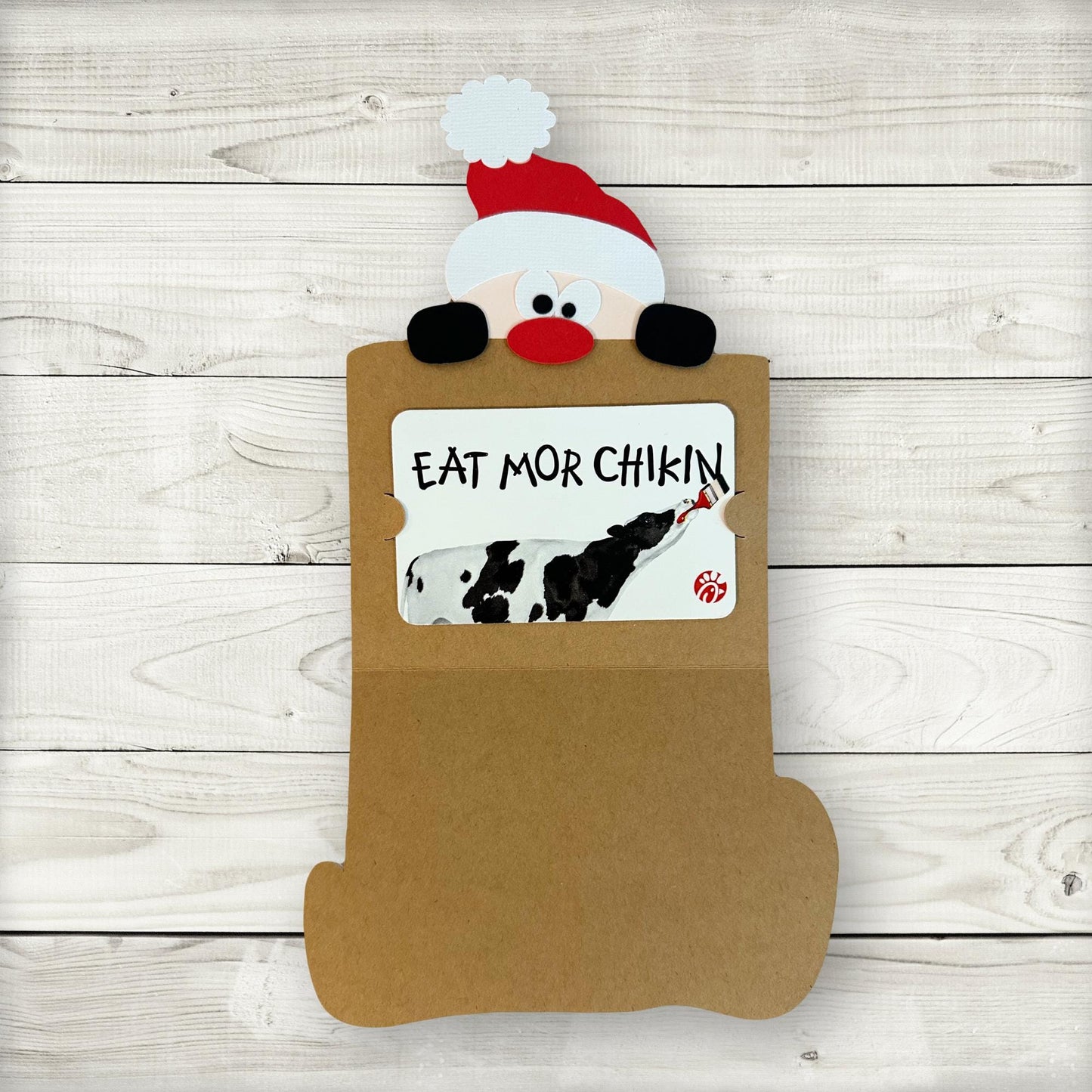 santa gift card holder: christmas money holder