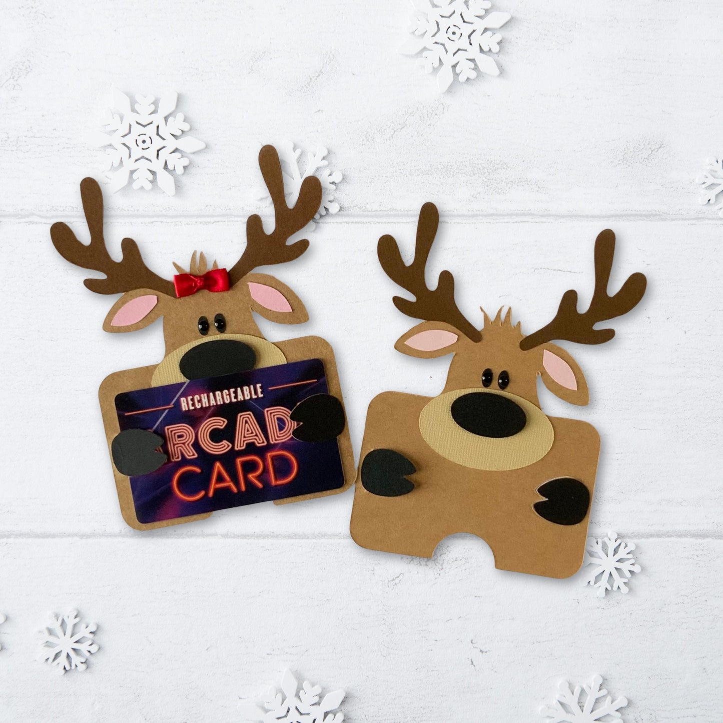christmas money holder, reindeer gift card holder