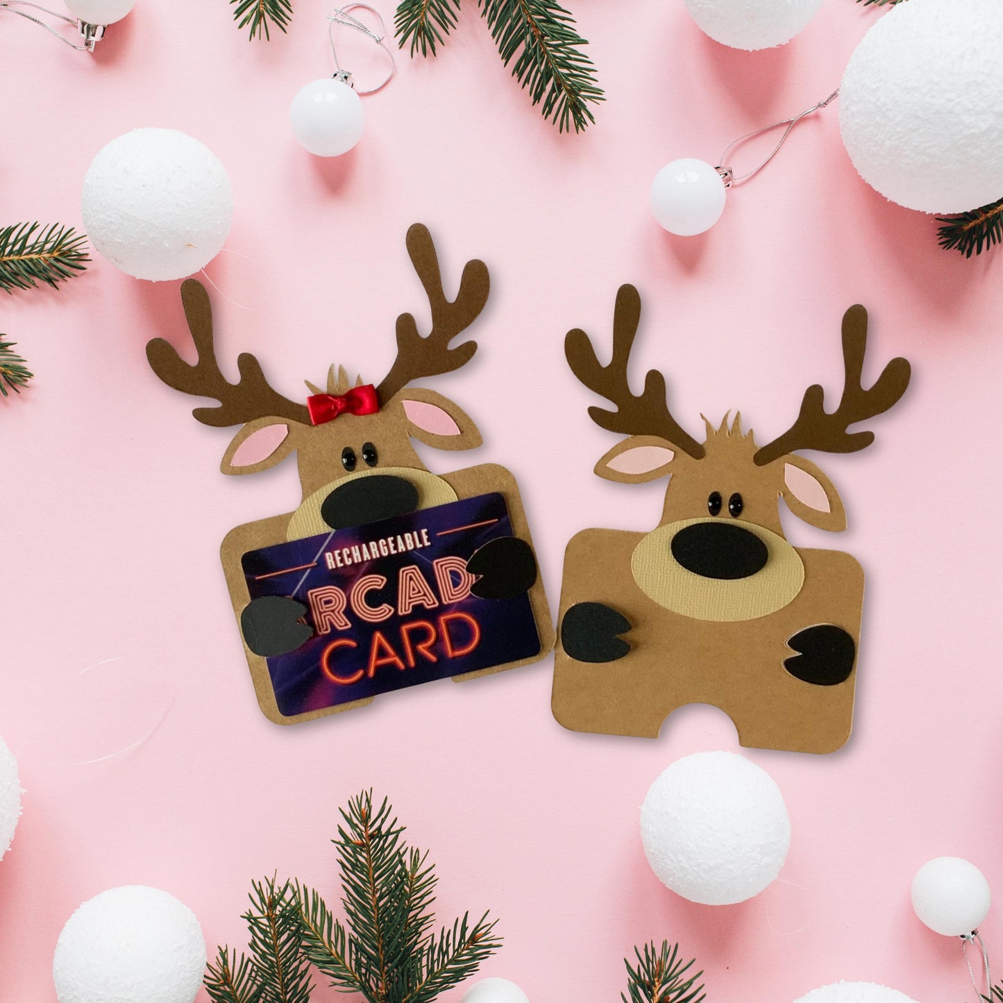 christmas money holder, reindeer gift card holder