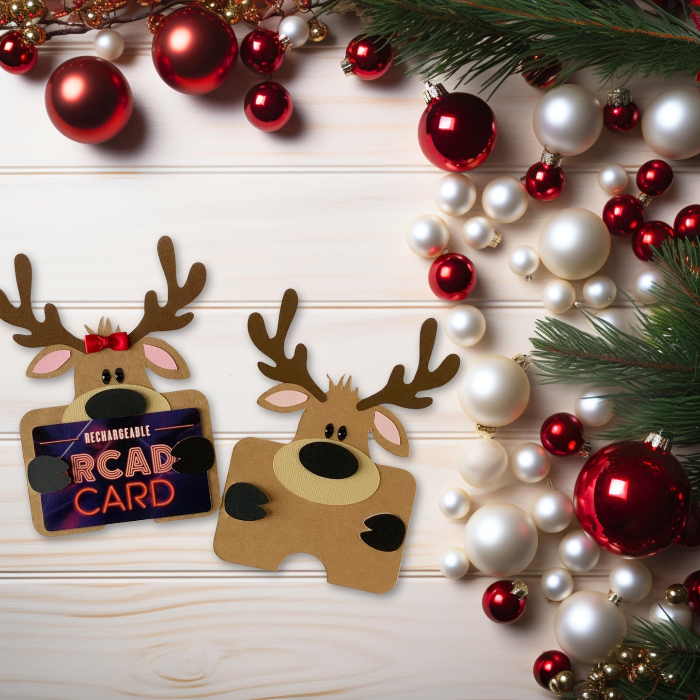 christmas money holder, reindeer gift card holder