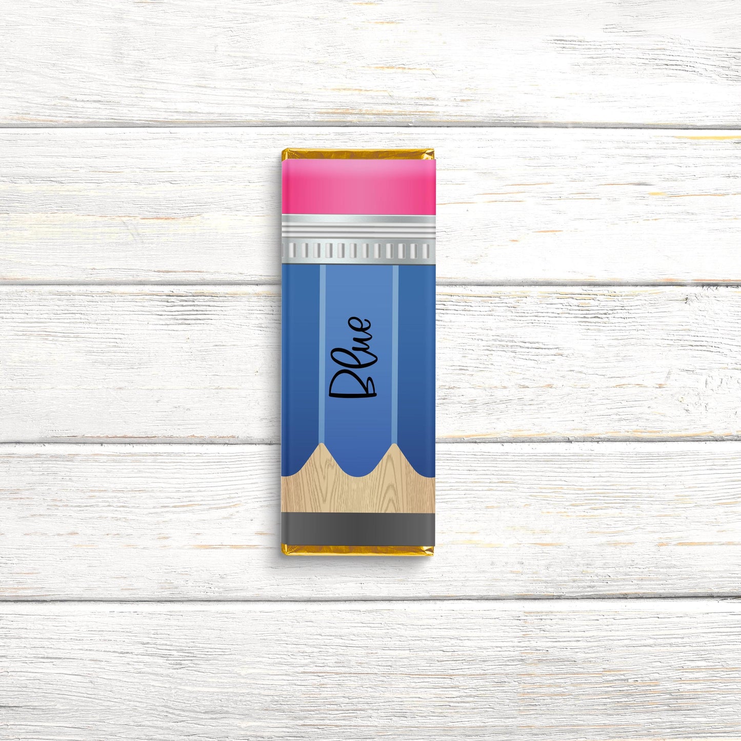 personalized pencil chocolate bar wrappers: teacher appreciation gift