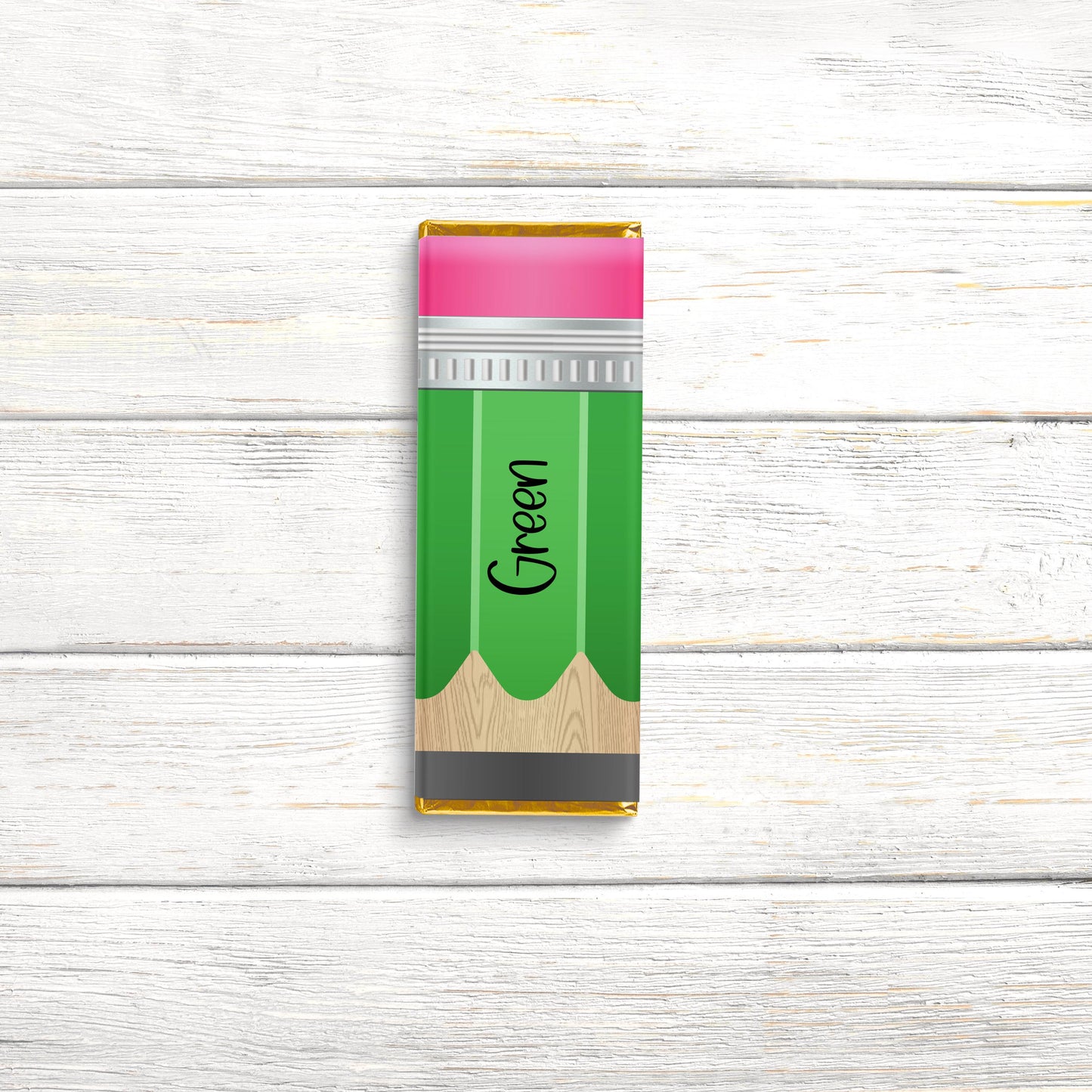 personalized pencil chocolate bar wrappers: teacher appreciation gift