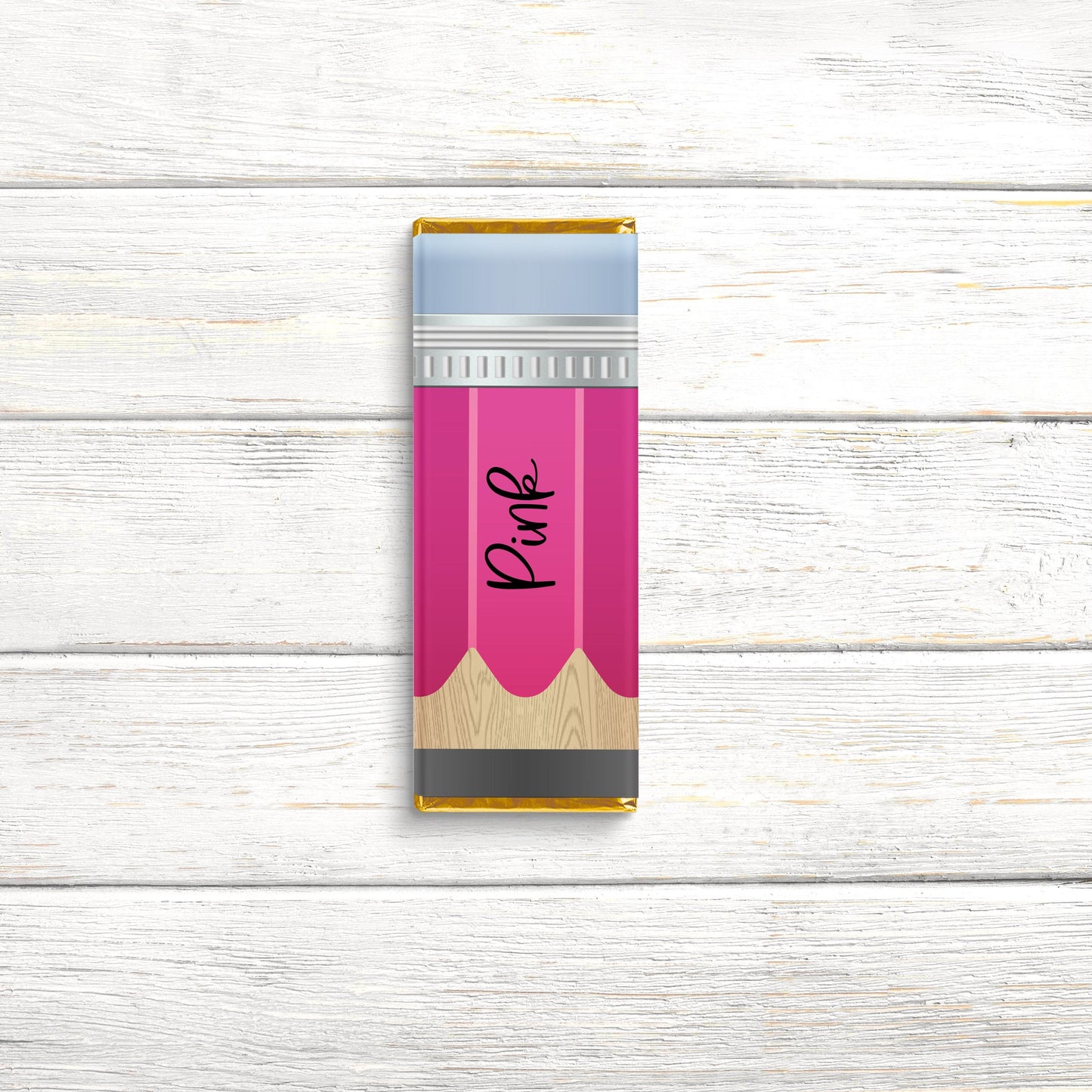 personalized pencil chocolate bar wrappers: teacher appreciation gift