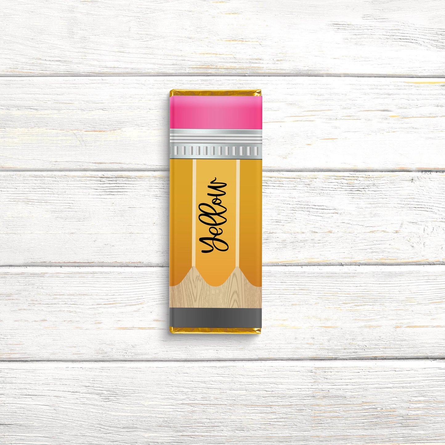 personalized pencil chocolate bar wrappers: teacher appreciation gift