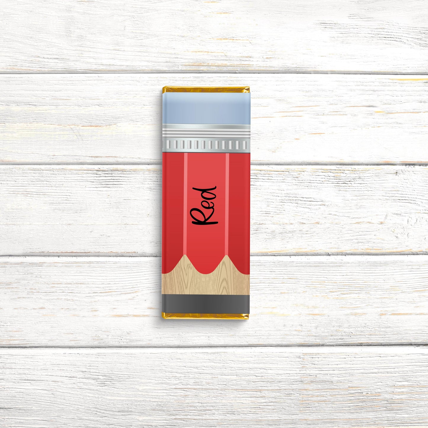 personalized pencil chocolate bar wrappers: teacher appreciation gift