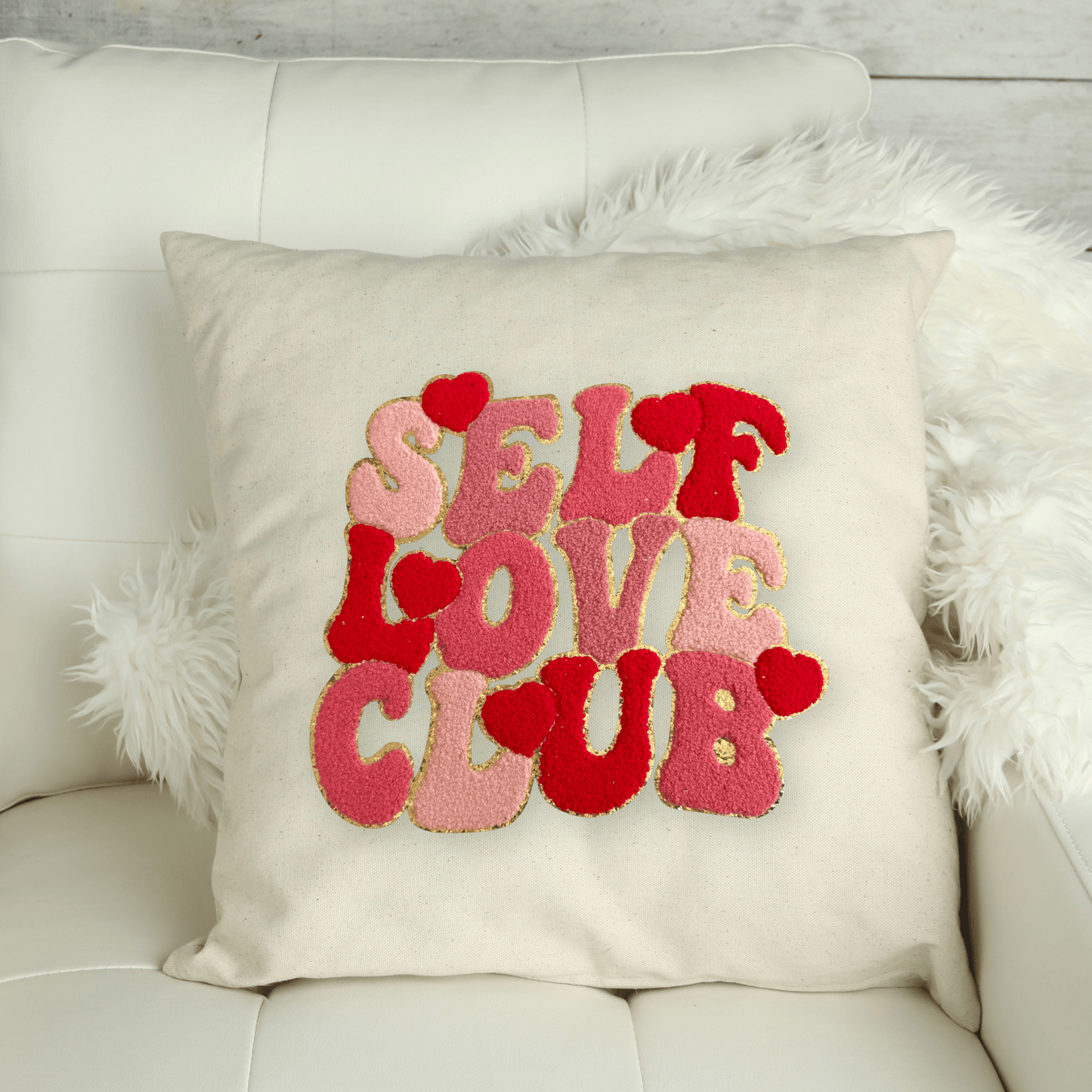 self love club care decorative throw pillow