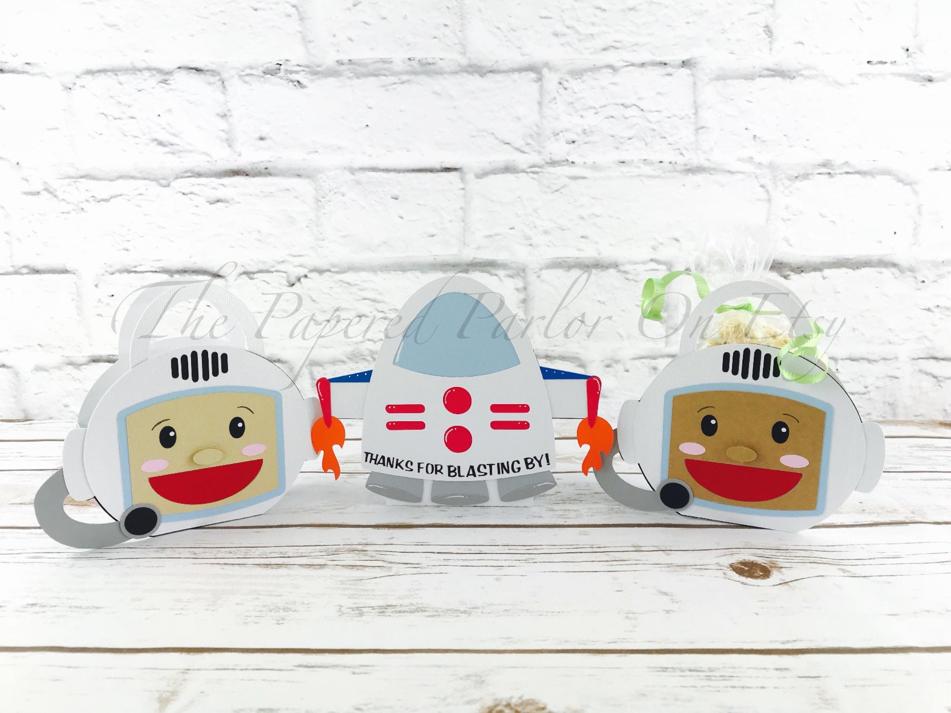Astronaut & Rocket Party Favor Bags: Space Theme Goodie Boxes