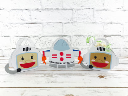 Astronaut & Rocket Party Favor Bags: Space Theme Goodie Boxes