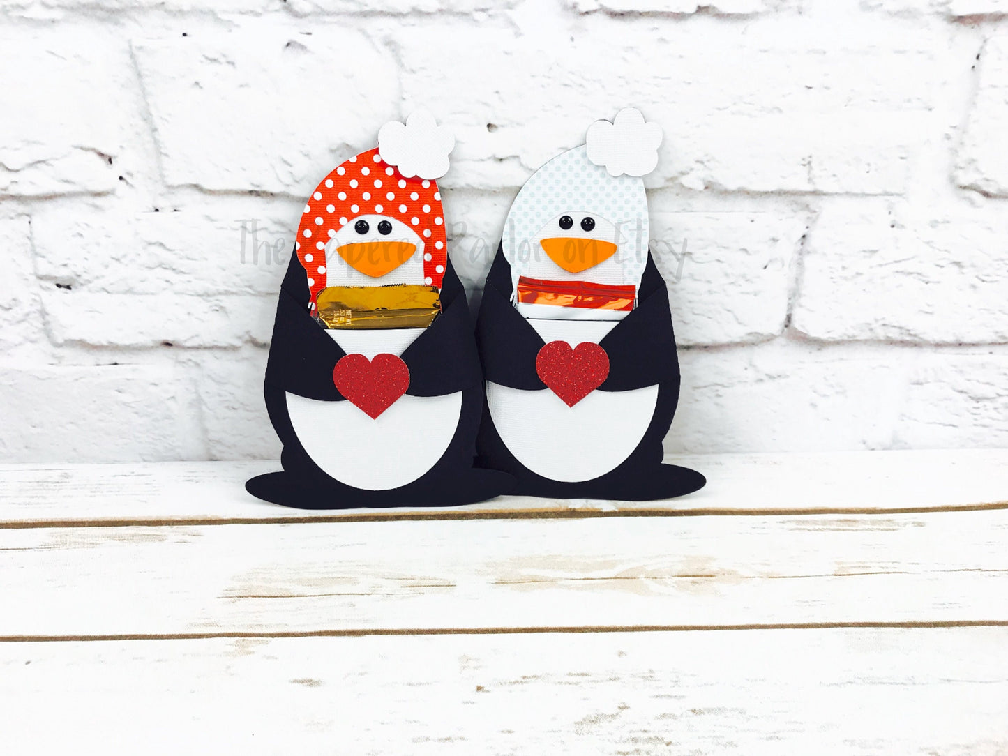 penguin gift card, candy holder