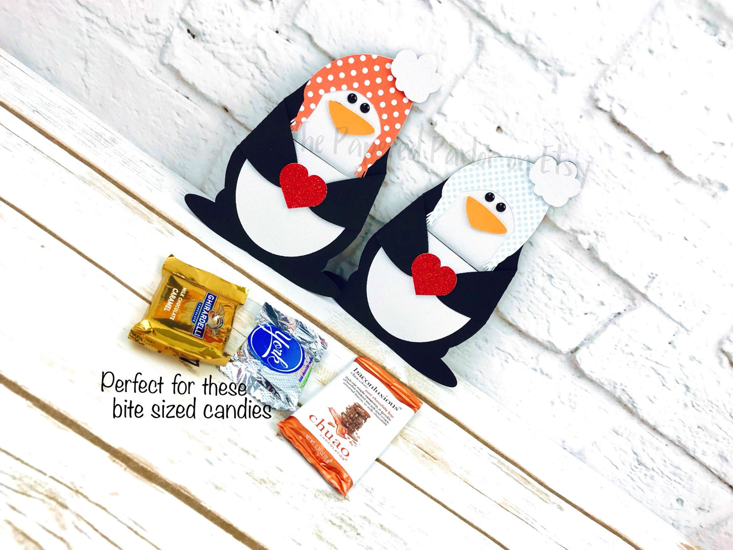 penguin gift card, candy holder