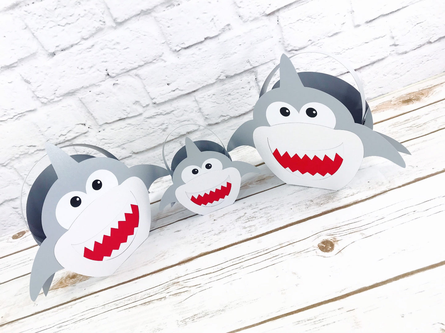 shark party favor box: beach theme treat box