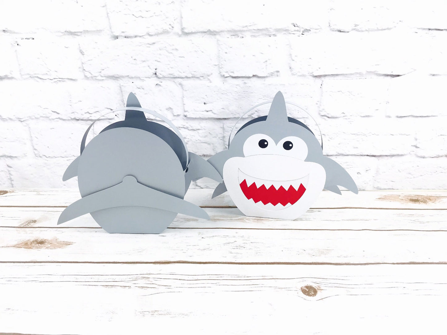 shark party favor box: beach theme treat box