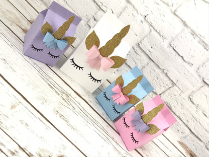 Unicorn Milk Carton Party Favor Box: Birthday Treat Goody Bags