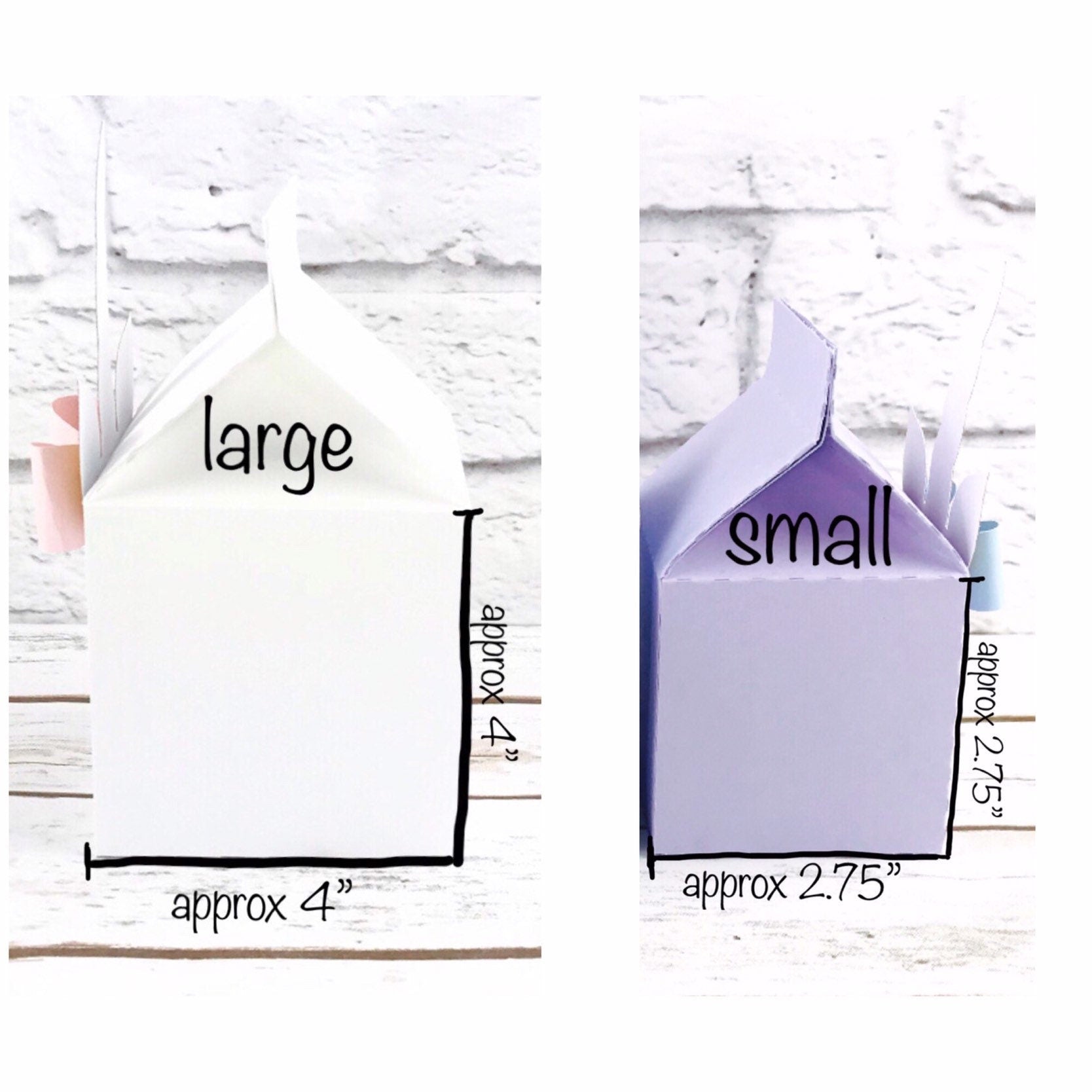 Unicorn Milk Carton Party Favor Box: Birthday Treat Goody Bags