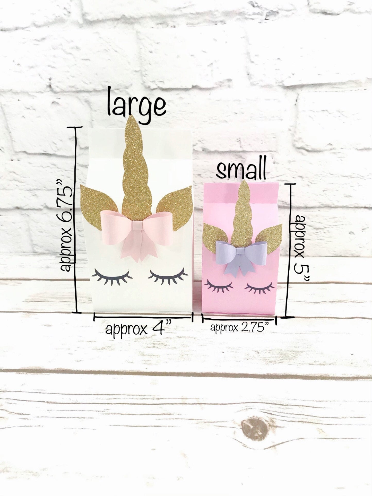 unicorn milk carton party favor box: birthday treat goody bags