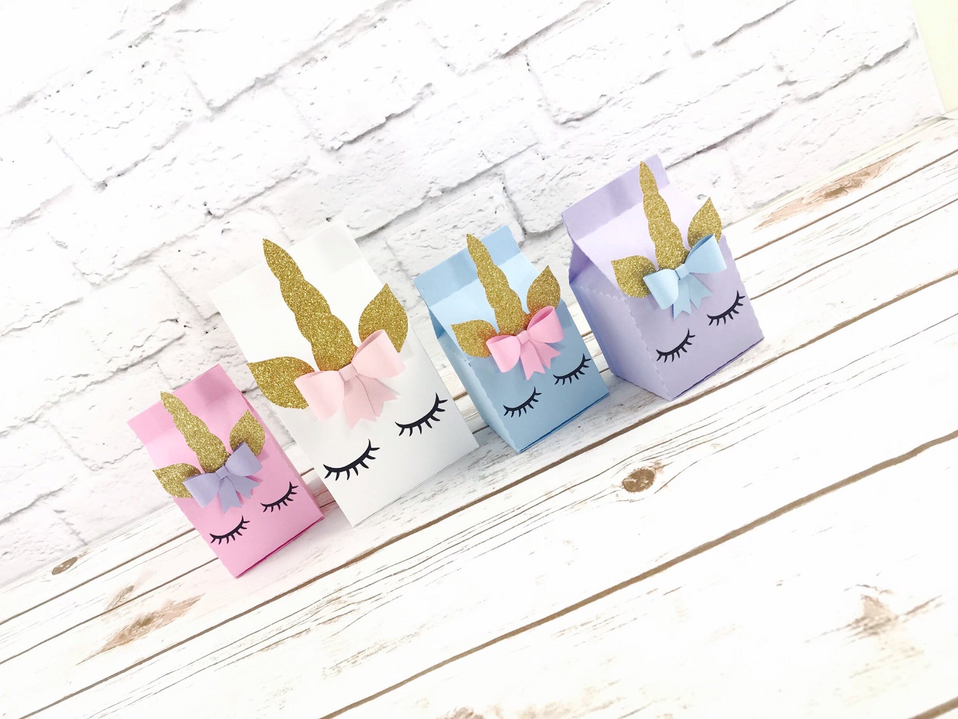 Unicorn Milk Carton Party Favor Box: Birthday Treat Goody Bags