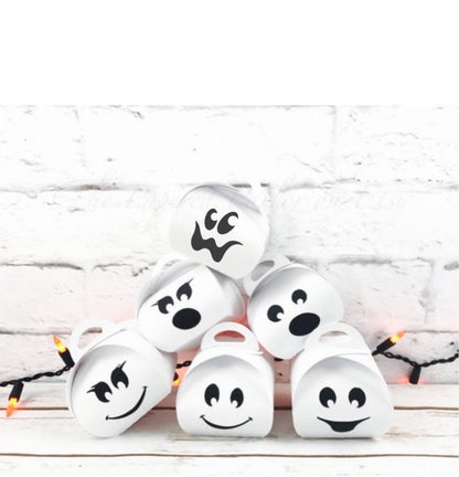Ghost Party Favor Bags: Halloween Goodie Treat Boxes