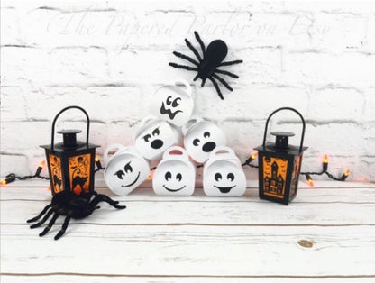 Ghost Party Favor Bags: Halloween Goodie Treat Boxes