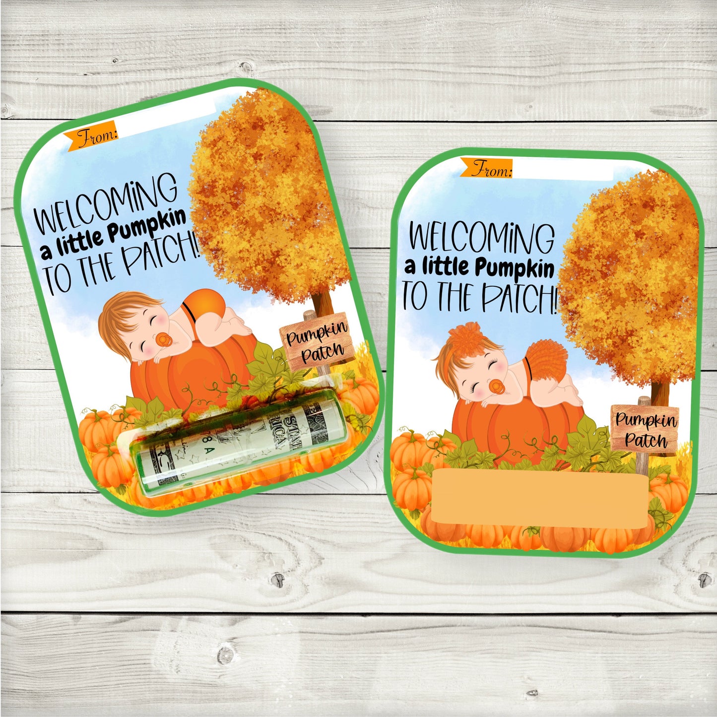 little pumpkin money card holder (light ginger)