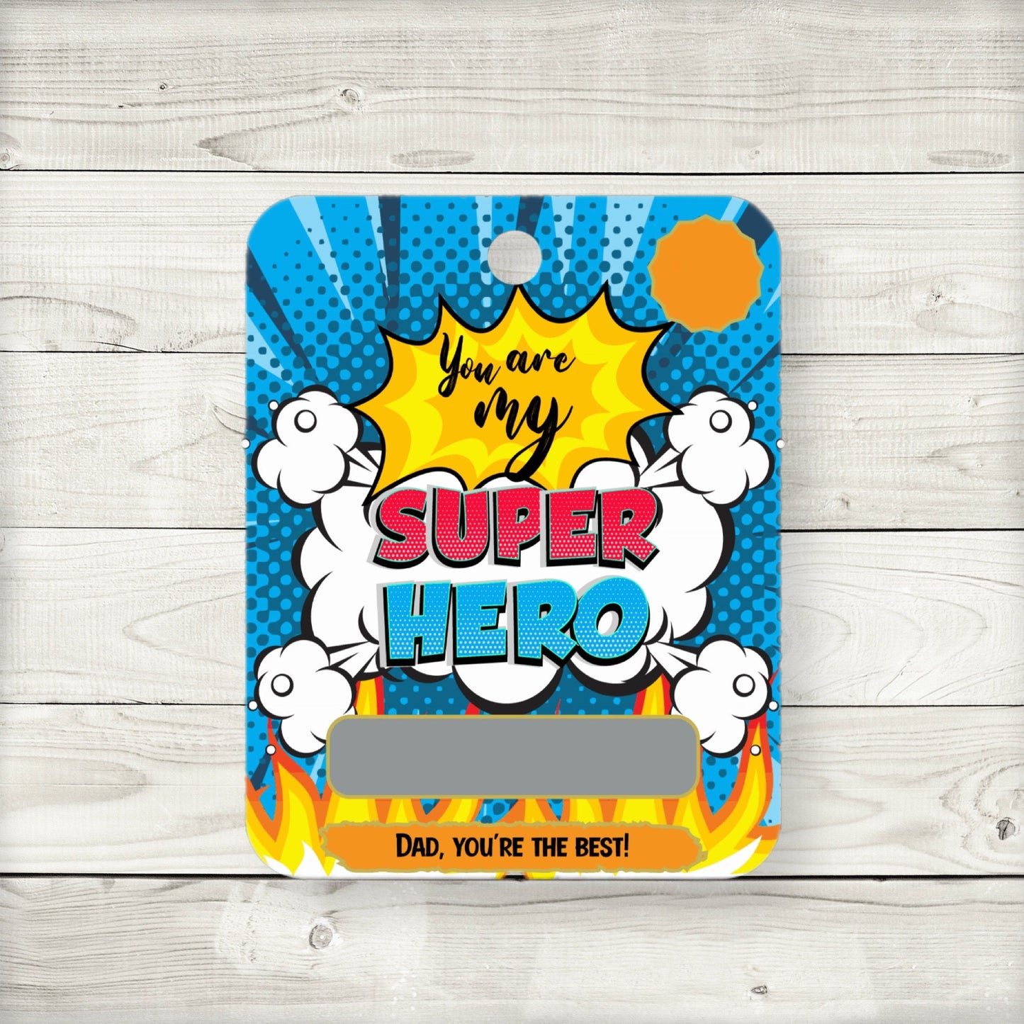 superhero comic father’s day money card holder