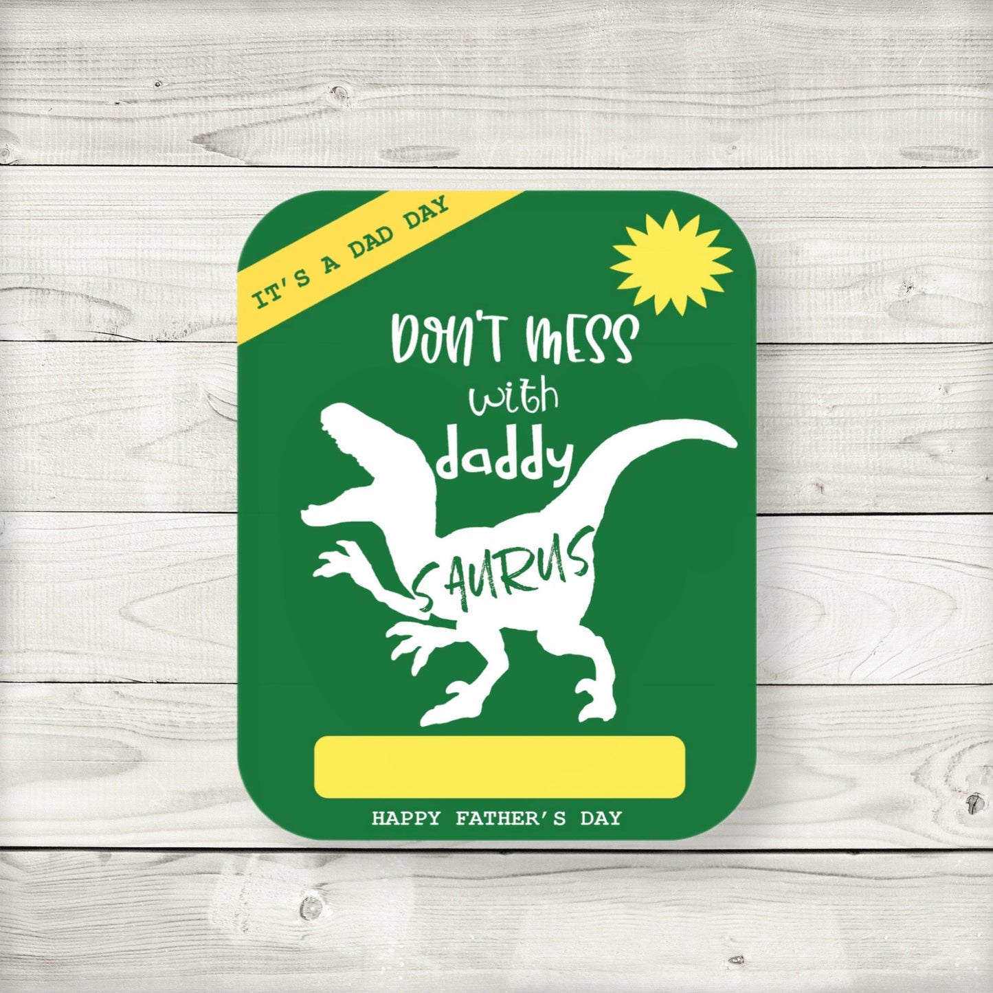 daddysaurus father’s day money card holder