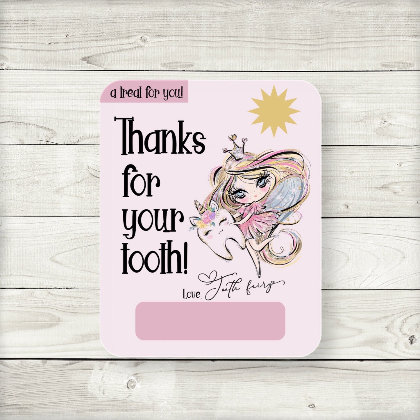 tooth fairy money card holder