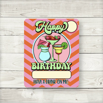 Birthday Drinks Money Card Holder|Birthday Cash|Birthday Money|Cash Holder|Money Holder|Beer Money|Getting Older Birthday|Vintage Birthday