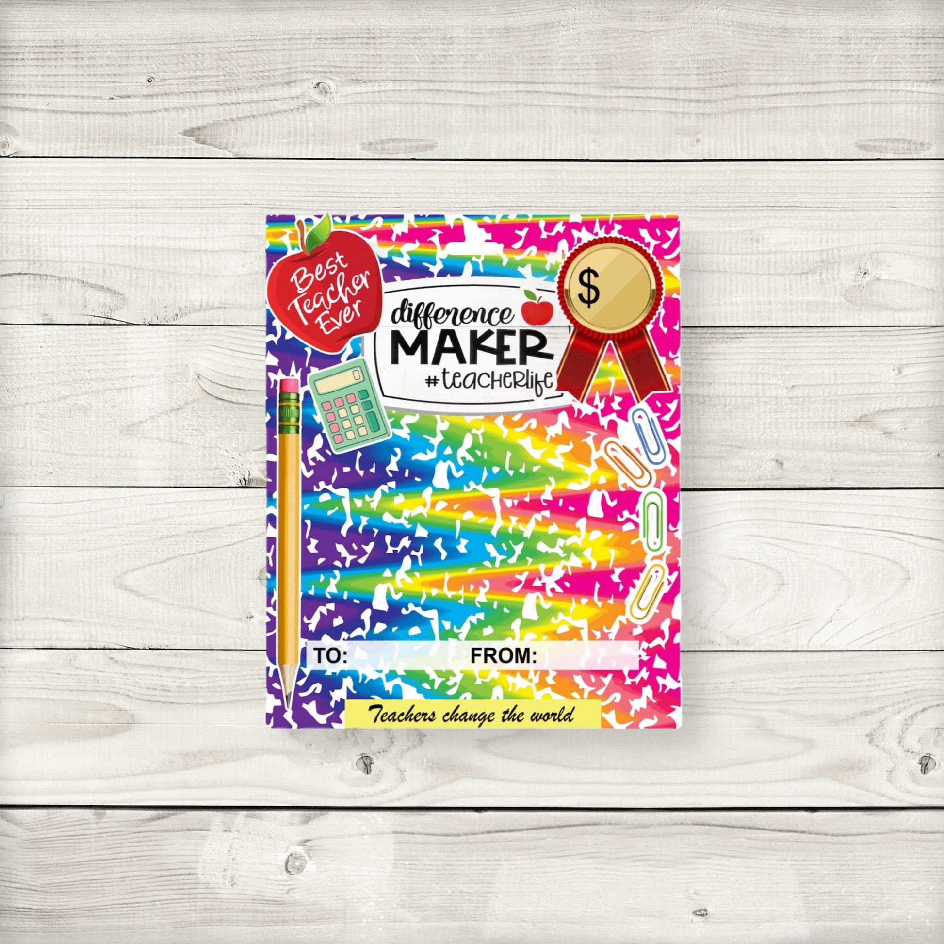 Teacher Appreciation Money Card Holder Gifts