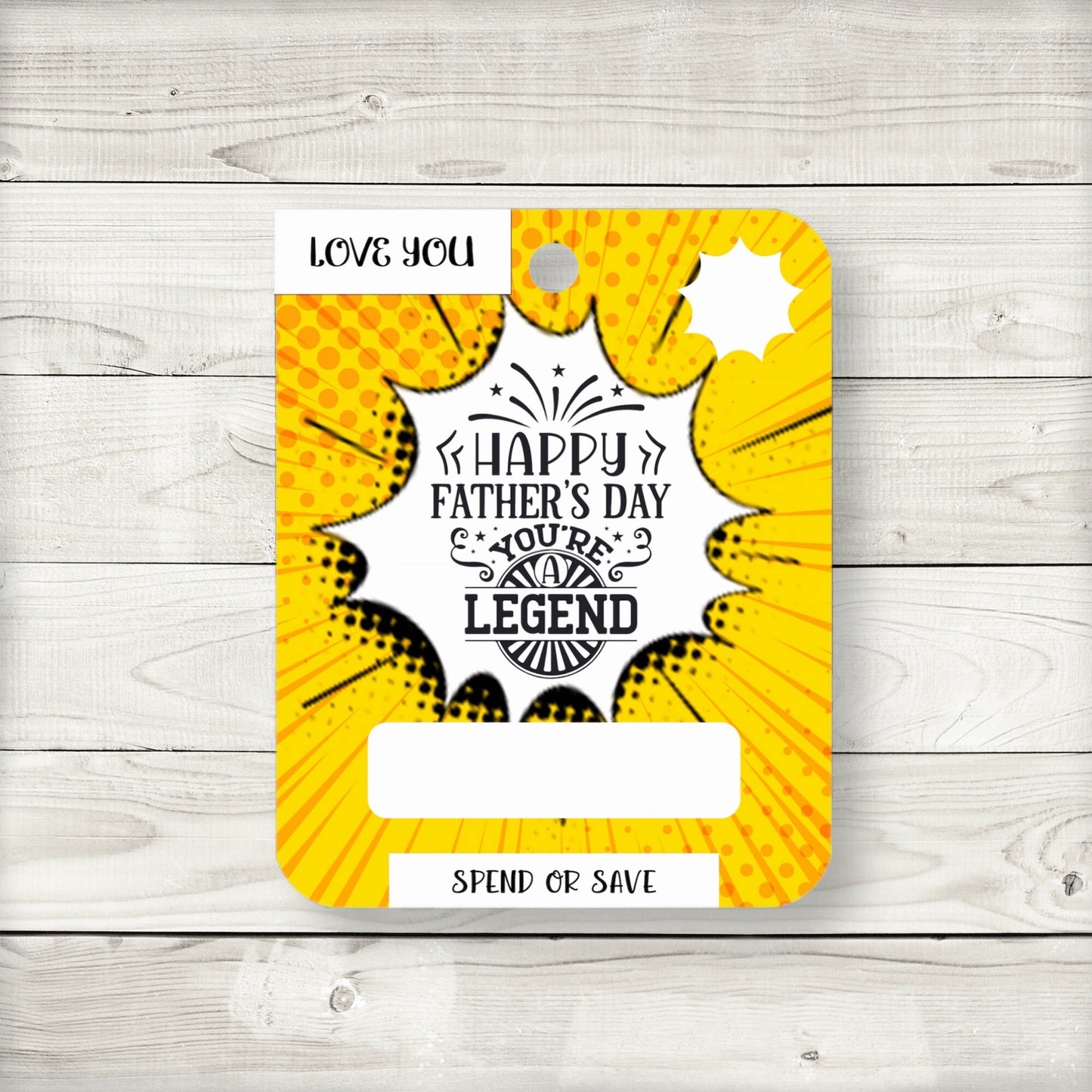 superhero comic pop father’s day money card holder