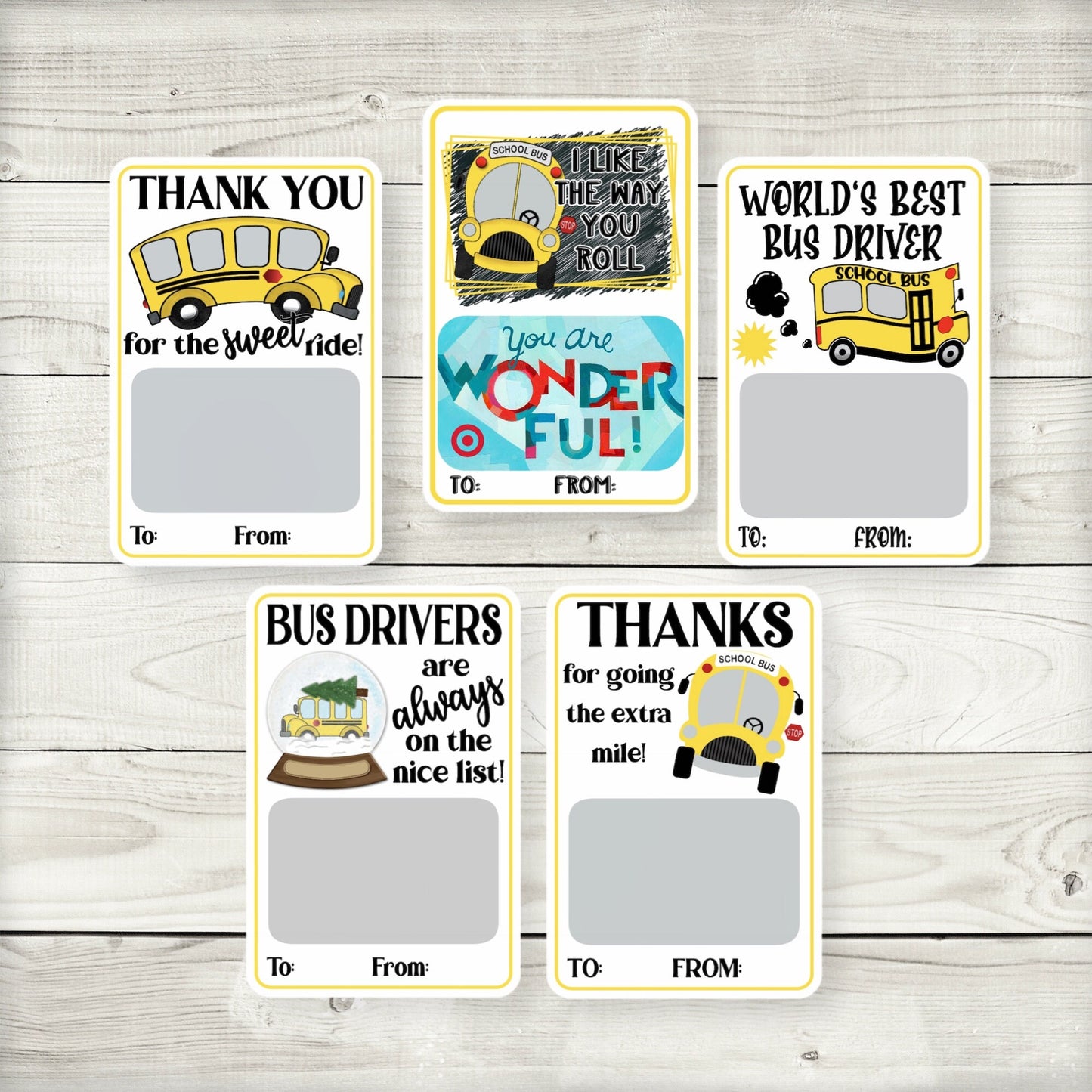 bus appreciation gift card holders