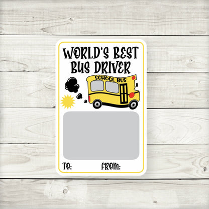 Bus Appreciation Gift Card Holders