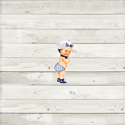 Ahoy It’s A Boy Sailor Cupcake Toppers (Set of 12) AB01W