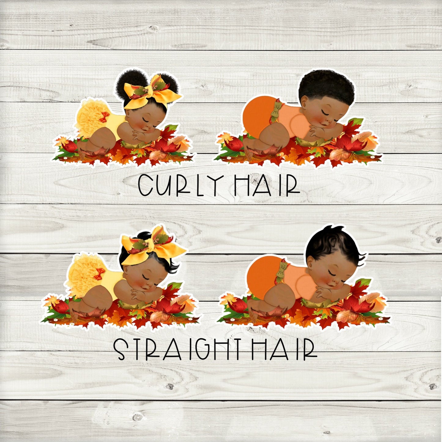 autumn fall baby shower cupcake toppers (set of 12) af01b